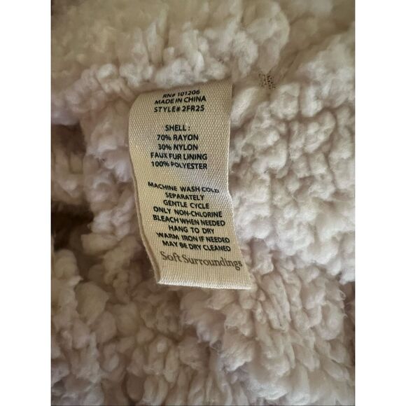 Soft Surroundings Womens Medium Multicolor Innsbrook Velvet Sherpa Lined Jacket - Picture 11 of 12